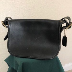 Vintage Coach Legacy Flap Bag - Black